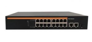 19-портовый коммутатор TBC-5PSF4516N30-3PF с PoE: 16*10/100 PoE-портов с адаптивным источником питания + 2*10/100/1000 Uplink RJ-45 + 1*1.25G SFP